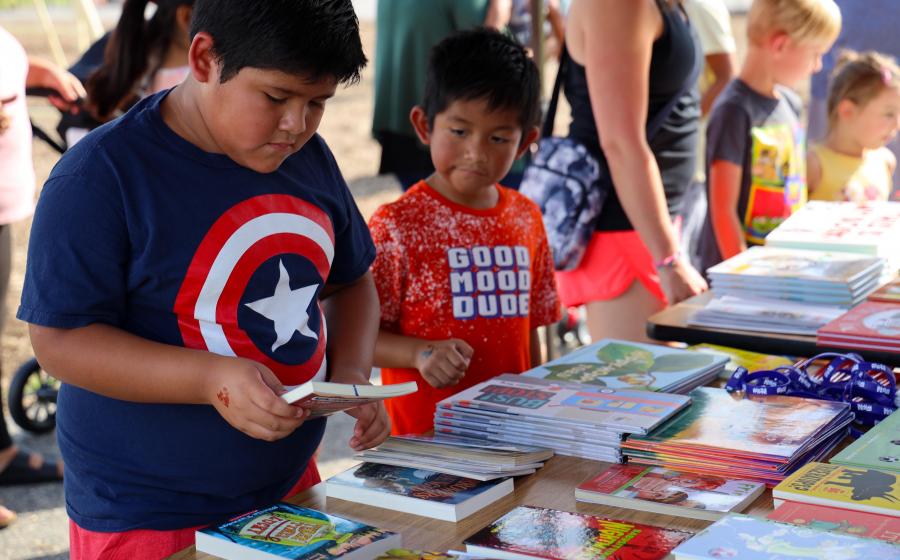 Marine Toys for Tots Provides Books to Title I Schools